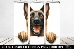 Colorful Crazy Looking Malinois | 20 Oz Tumbler Product Image 2