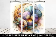 Beautiful Pansy Stained 20 Oz Tumbler Product Image 2