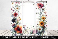 Centered Watercolor Flowers | 20 oz Tumbler Product Image 2