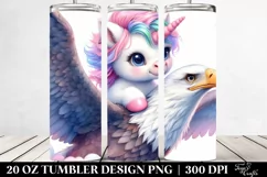Cute Baby Unicorn Eagle Soaring | 20 Oz Tumbler Product Image 2