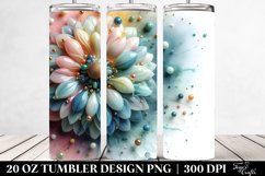 Abstract Glossy Sunflower Tumbler | 20 oz Tumbler Product Image 2