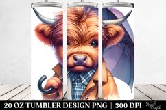 Cool Haircut Baby Highlandcow | 20 oz Tumbler Product Image 2