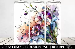 Abstract Stained Metallic Watercolor 20 oz Tumbler Product Image 2