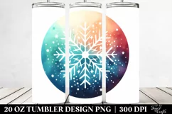 Simple Vibrant Christmas Snowflake Tumbler | 20 oz Tumbler Product Image 2