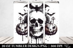 Simplistic Halloween Skull Tumbler | 20 oz Tumbler Product Image 2