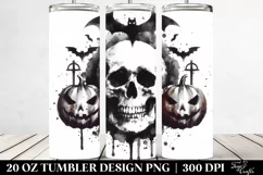 Simplistic Halloween Skull Tumbler | 20 oz Tumbler Product Image 2