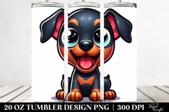 Colorful Funny Doberman Pinscher | 20 Oz Tumbler Product Image 2