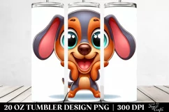 Colorful Funny Doberman Pinscher | 20 Oz Tumbler Product Image 2
