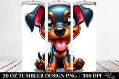 Colorful Funny Doberman Pinscher | 20 Oz Tumbler Product Image 2