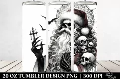 Watercolor Gothic Santa 20 oz Tumbler Product Image 2