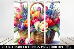 Colorful Basket Tulip | 20 Oz Tumbler Product Image 2