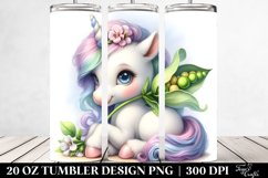 Baby Unicorn with Sweet Pea | 20 Oz Tumbler Product Image 2