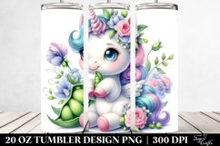 Baby Unicorn with Sweet Pea | 20 Oz Tumbler Product Image 2