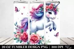 Cute Unicorn Jumping 20 Oz Tumbler Product Image 2