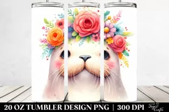Cute Walrus Adorned 20 Oz Tumbler Product Image 2