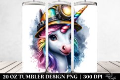 Colorful Baby Unicorn Miner Helmet. 20 Oz Tumbler Design Product Image 2