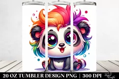 Cute Cartoon Panda | 20 Oz Tumbler Product Image 2