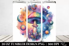 Colorful Magical Mushroom | 20 Oz Tumbler Product Image 2