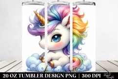 Cute Baby Unicorn | 20 Oz Tumbler Product Image 2
