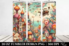 Vintage Postcard Style Whimsical | 20 oz Tumbler Product Image 2