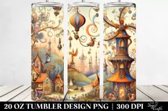 Vintage Postcard Style Whimsical | 20 oz Tumbler Product Image 2