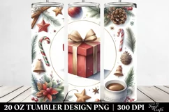 Simple Watercolor Christmas Gift | 20 oz Tumbler Product Image 2