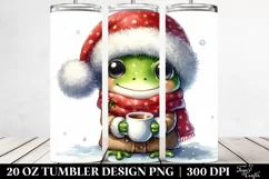 Expressive Baby Frog 20 Oz Tumbler Dressed for Winter Product Image 2
