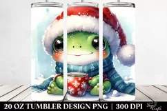 Happy Frog Holding Tea Cup 20 Oz Tumbler Product Image 2