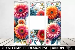 Vibrant Gerbera Frame Tumbler | 20 oz Tumbler Product Image 2