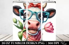 Cow Portrait Bandana es Tumbler Product Image 2