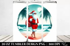 Santa with Gnomes on Plane 20 Oz Tumbler Product Image 2