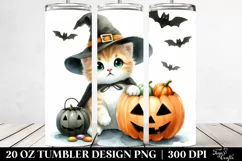 Scary Kitten Halloween 20 Oz Tumbler Product Image 2