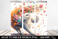 Pastel Cat Tumbling Spring Petals 20 oz Tumbler Product Image 2