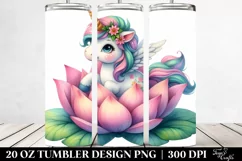 Floating Lotus Unicorn Tumbler Product Image 2