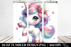 Cute Dancing Baby Unicorn | 20 Oz Tumbler Product Image 2