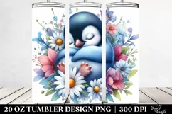 Colorful sleeping Baby Penguin | 20 Oz Tumbler Product Image 2