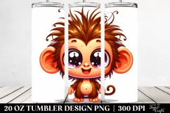 Colorful Cute Baby Monkey | 20 Oz Tumbler Product Image 2