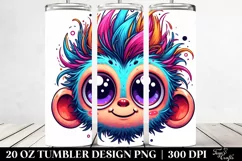 Colorful Cute Baby Monkey | 20 Oz Tumbler Product Image 2