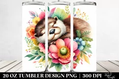 Colorful Sleeping Baby Otter | 20 Oz Tumbler Product Image 2