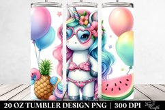 Beachwear Balloons Unicorn Tumbler Product Image 2