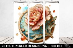 Detailed Wooden Small Stained Carnation 20 oz Tumbler Product Image 2