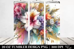Colorful Bouquet with Rhododendron | 20 oz Tumbler Product Image 2