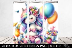 Beachwear Balloons Unicorn Tumbler Product Image 2