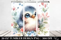 Watercolor Baby Bird 20 oz Tumbler Product Image 2