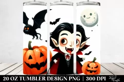 Funny Halloween Vampire Clipart 20 Oz Tumbler Product Image 2