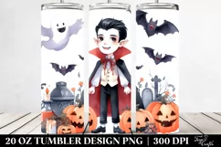 Funny Halloween Vampire Clipart 20 Oz Tumbler Product Image 2