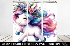 Vibrant Expressive Unicorn | 20 oz Tumbler Product Image 2