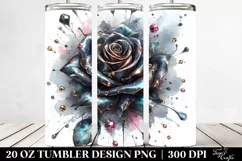 Vibrant Watercolor Rose Tumbler Product Image 2