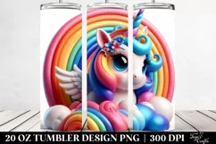 Colorful Vibrant Rainbow 20 oz Tumbler Product Image 2