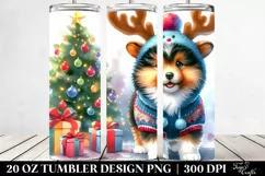 Expressive Collie 20 Oz Tumbler Dressed for Winter Product Image 2